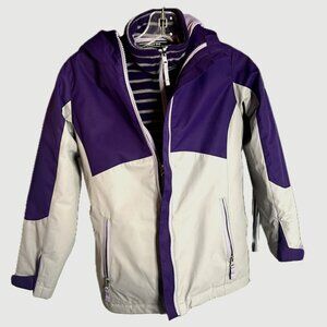 Lands' End Kids Purple and White Jacket-2 in 1